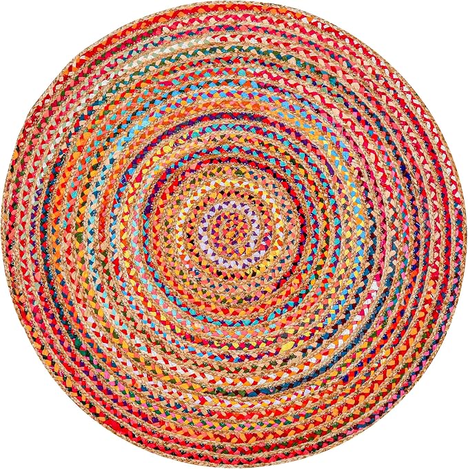 Hausattire Bohemian Braided Rug 4' Round