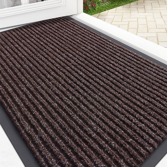 OLANLY Front Door Mat Indoor Outdoor Entrance, Waterproof Heavy Duty Doormat