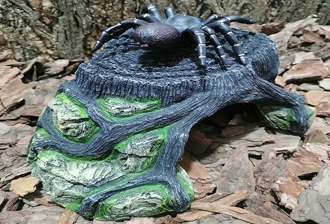 Heavy 2.9 Pounds Reptile Hide Snake Hide for Bearded Dragon Gecko Lizard Baby Ball Python Little Turtle Tortoise Use 10"×8.5"×4",Aquarium Decor for Betta Fish,Shrimp,Spider,Scorpion,Frog,Hermit Crab