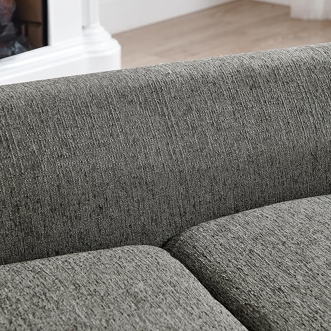 Modern Rectangular Pet Sofa with Backrest and Armrests - Comfortable Dog Couch for Medium and Large Dogs - Stylish and Functional Pet Furniture with Soft Cushion (Dark Grey)