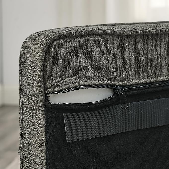 Elegant Rectangle Pet Bed for Medium and Large Dogs, Durable Elevated Dog Sofa Bed, Comfortable Dog Couch, Modern and Stylish Dog Sofa for Large Dogs,Dark Grey