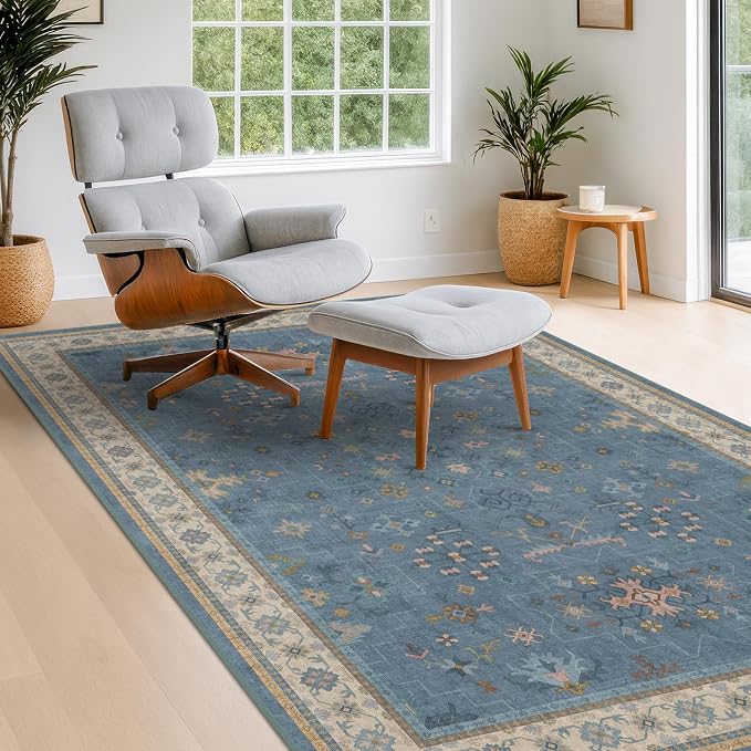 Washable 4x6 Small Rug for Living Room, Area Rug for Kitchen, Large Entryway