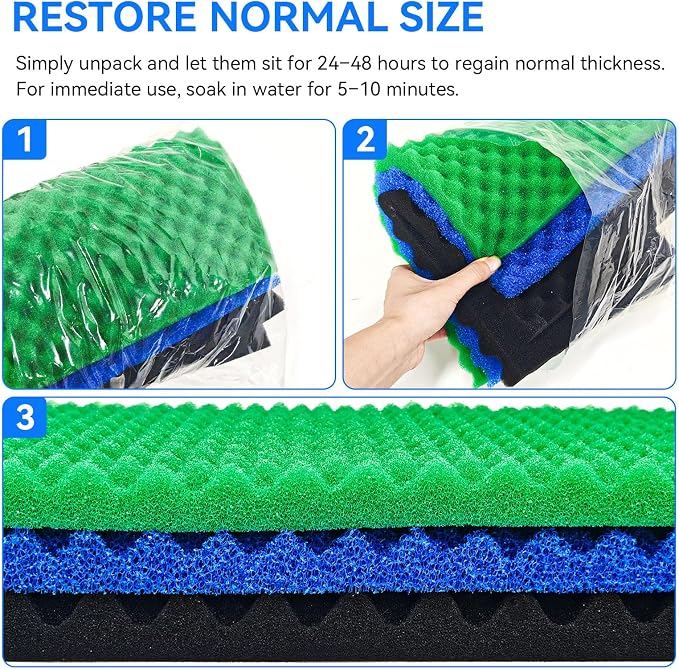 Foam Aquarium Filter Coarse Sump Filter Sponge Cut to Fit Bio Sponge Filters