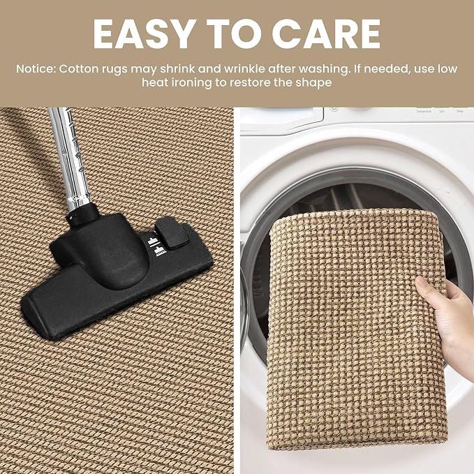 IOHOUZE Small Area Rug 2x3 Washable Woven Rugs