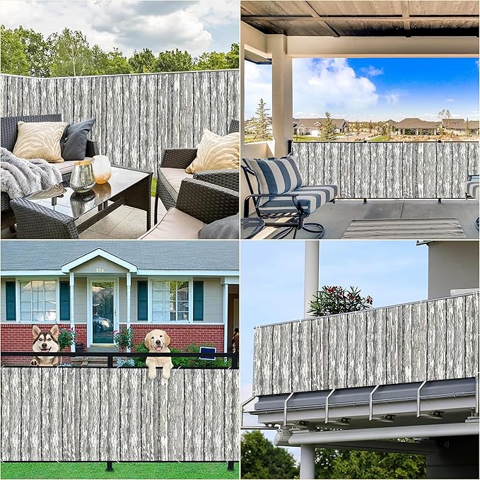 Privacy Screen 3.6' x 19.7' UV Protection Weather-Resistant Outdoor Privacy