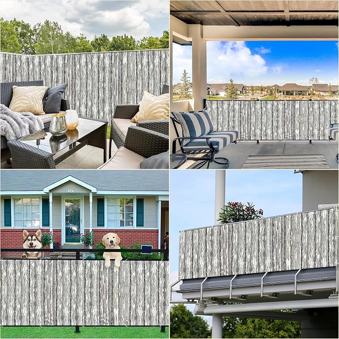 Balcony Privacy Screen 4.9' x 26.2' Durable UV-Resistant Privacy Screen Outdoor