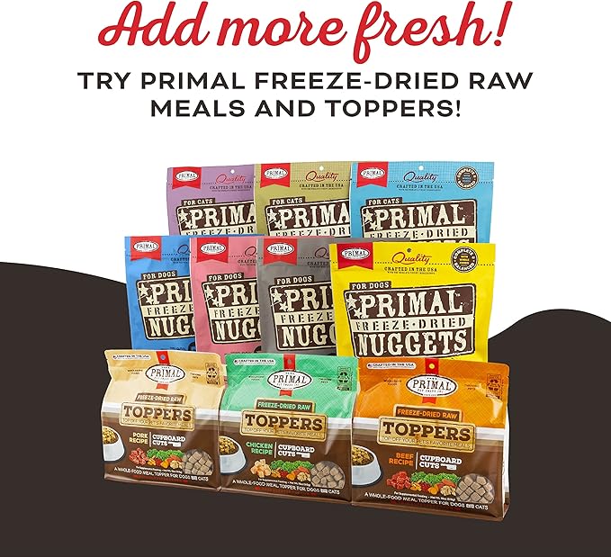 Primal Freeze Dried Dog Treats, You're My Butter Half; Chicken & Peanut Butter with Goat Milk, Grain Free Training Treats for Dogs, 2 oz (Pack of 2)