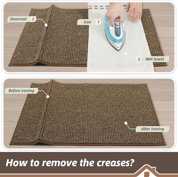 BEQHAUSE Dirt Trapper Door Mat 20" x 48", Non-Slip Washable Doormats Entrance