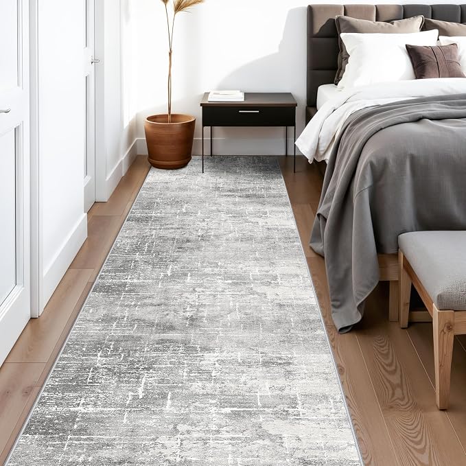 2'6x14 Abstract Kitchen Area Rugs: Farmhouse Washable Non-Slip Long Hallway Rug