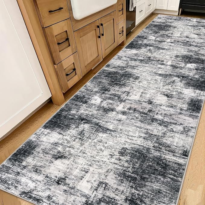 IOHOUZE Abstract Runner Rug 3x14 Ft Washable Runners