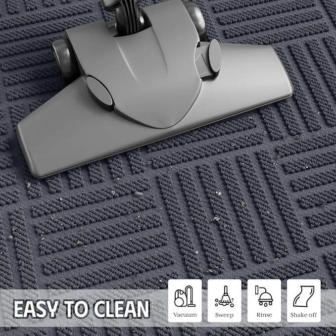 Front Door Mat Outside Entrance, Absorbent Dirt Resist Dog Door Mat, Heavy Duty