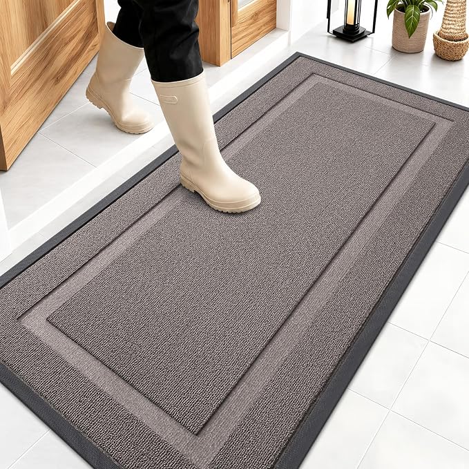 OLANLY Front Door Mat Indoor Outdoor Entrance, Waterproof All-Season,