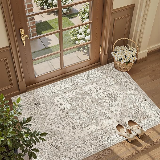 Madane Washable Entry Rug 3x4, Area Rugs