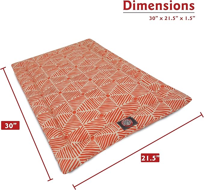 30" Charlie Salmon Orange Crate Dog Bed Mat By Majestic Pet Products