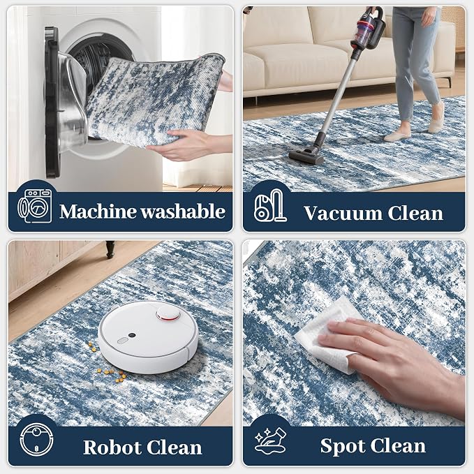 Washable Carpet Runners for Hallway 14ft-Non Slip Floor Runners for Dogs