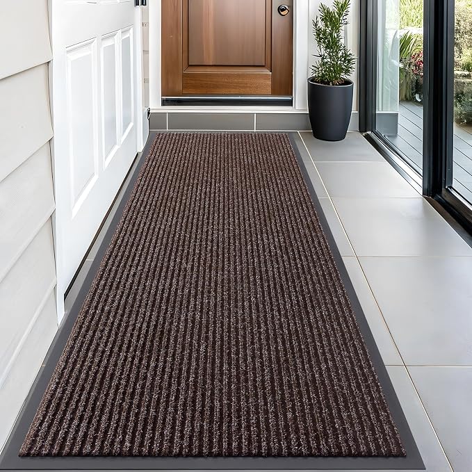 OLANLY Front Door Mat Indoor Outdoor Entrance, Waterproof Heavy Duty Doormat
