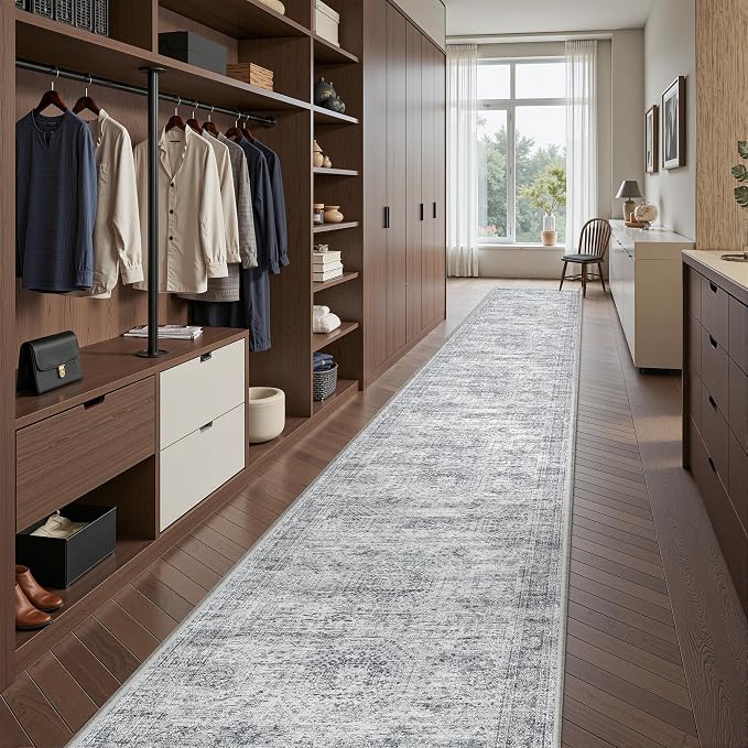 Washable Runner Rug 2.5x16, Non-Slip Long Hallway Runner