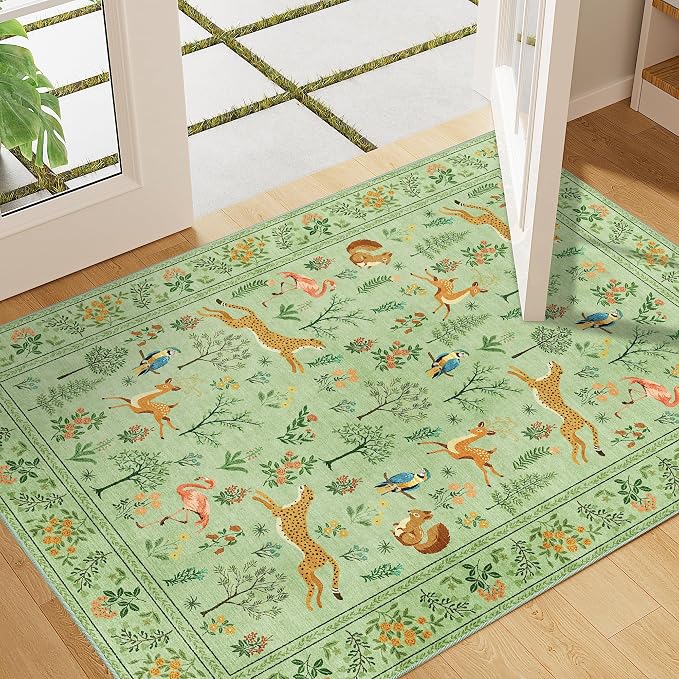 DUKINO 2x3 Rug, Washable Animal Rugs