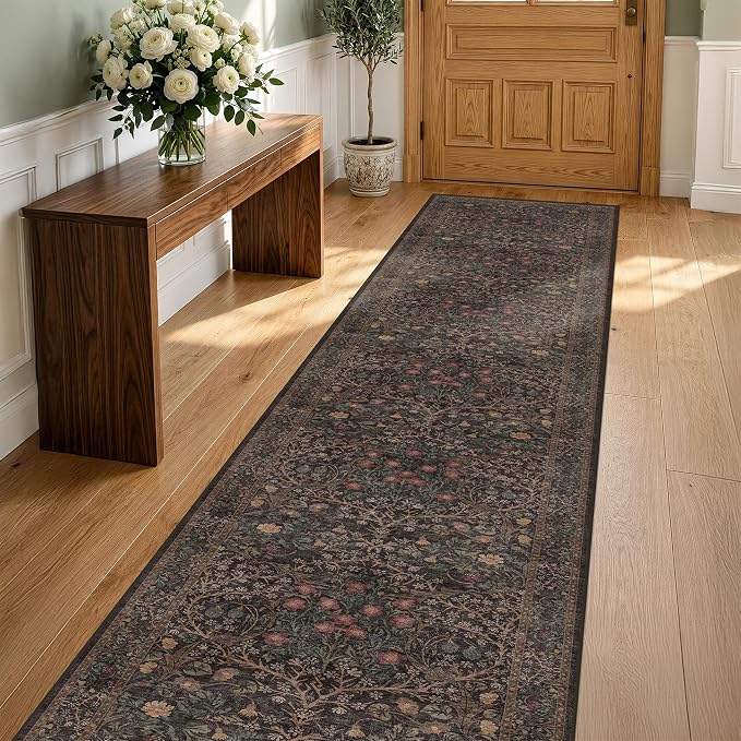 Dark Brown Washable 2x8 Runners