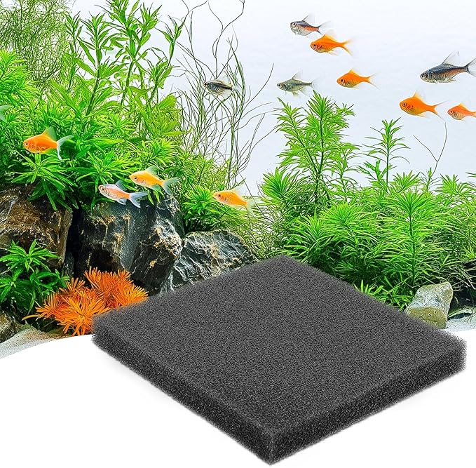 hygger Aquarium Sponge Filter Pad, Filter Media Foam Sponges, Cut-to-Size Open