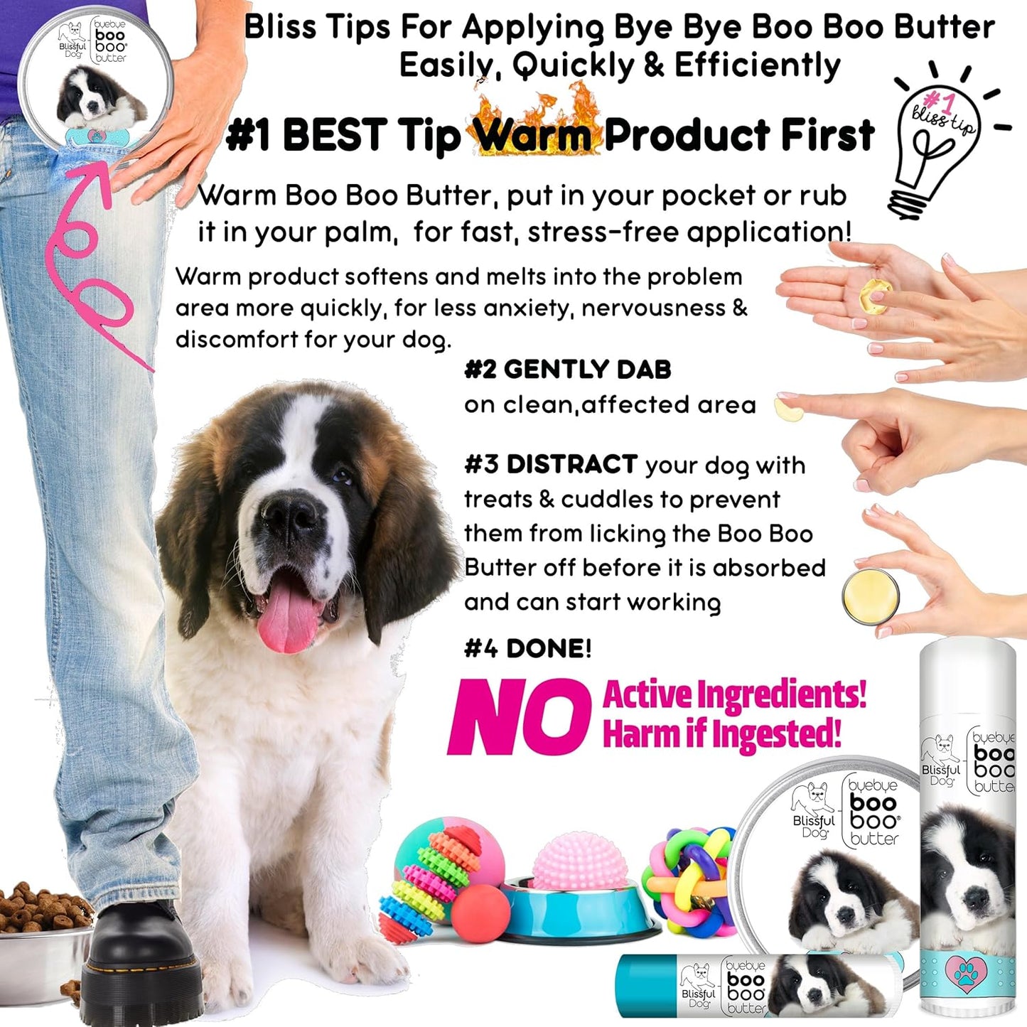 The Blissful Dog Saint Bernard Boo Boo Butter, 16 oz.