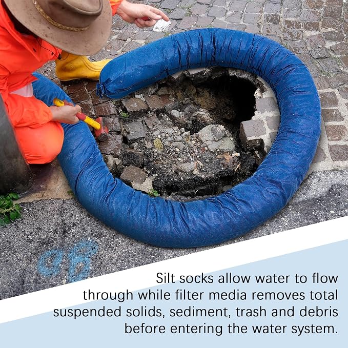 2 Pcs Sediment Filter Erosion Control Blanket Silt Fence Sock