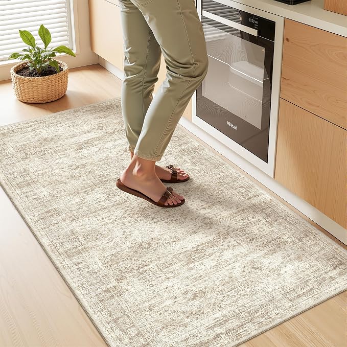 2x4 Washable Rug Runner for Bathroom, Soft Entryway Rug for Laundry Room
