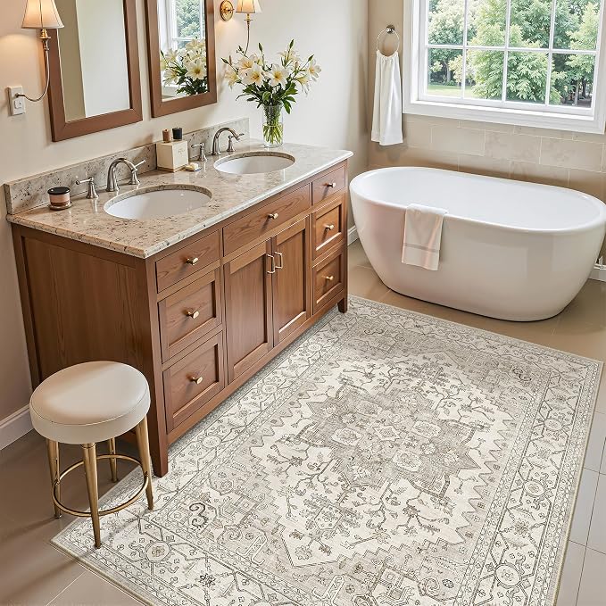 Madane Washable Entry Rug 3x4, Area Rugs