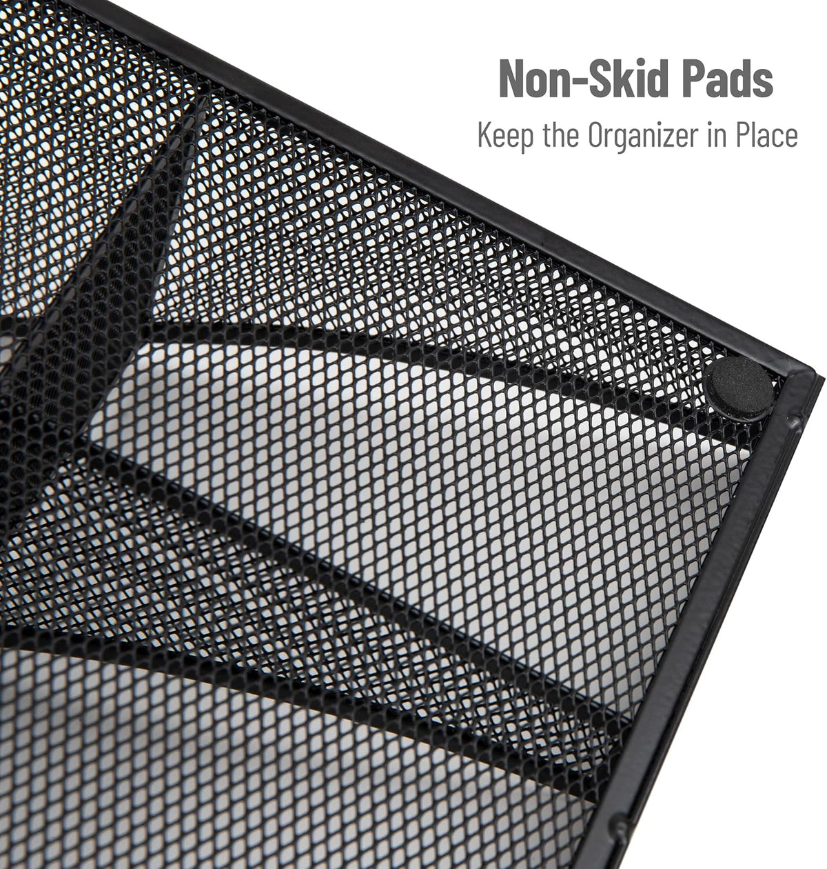 Mind Reader Countertop Organizer, 2 Tier Mesh Storage Caddy with 11 Compartments for Office Supplies, Breakroom Essentials, and Snacks