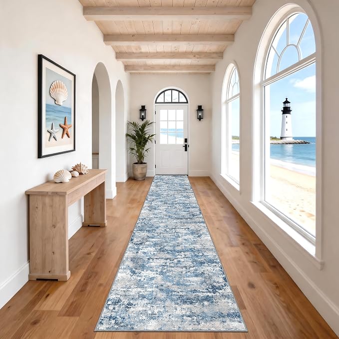 Washable Carpet Runners for Hallway 14ft-Non Slip Floor Runners for Dogs