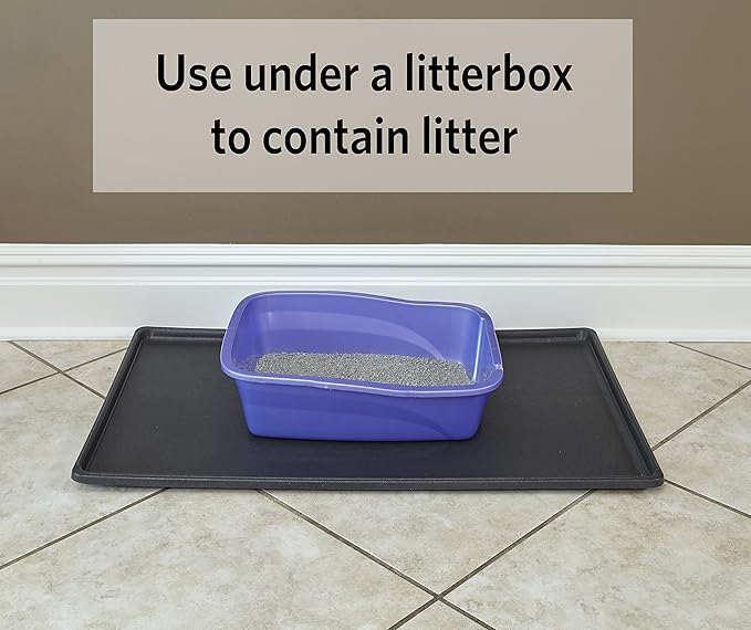 MidWest Homes for Pets Replacement Pan for 42-inch Dog Crates, Fits All Midwest and New World 42-inch Pet Cages, Multiple Uses, Plastic, Black, 9PAN