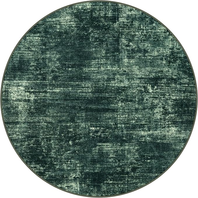 IOHOUZE Abstract Round Area Rug 8 Ft Washable Circle Rugs Large Round Rug Non