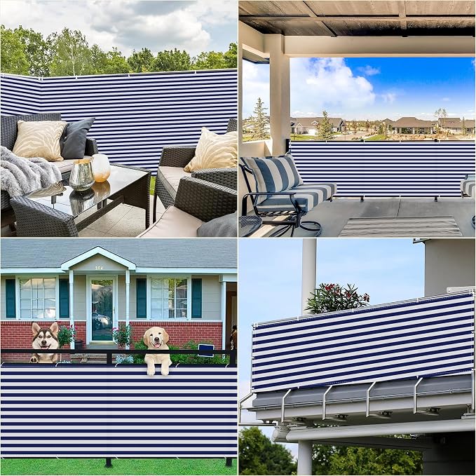 Privacy Screen Protector 4.6' x 49.2' Durable and UV Resistant Privacy Screen