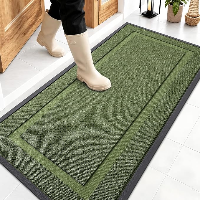OLANLY Front Door Mat Indoor Outdoor Entrance, Waterproof All-Season,