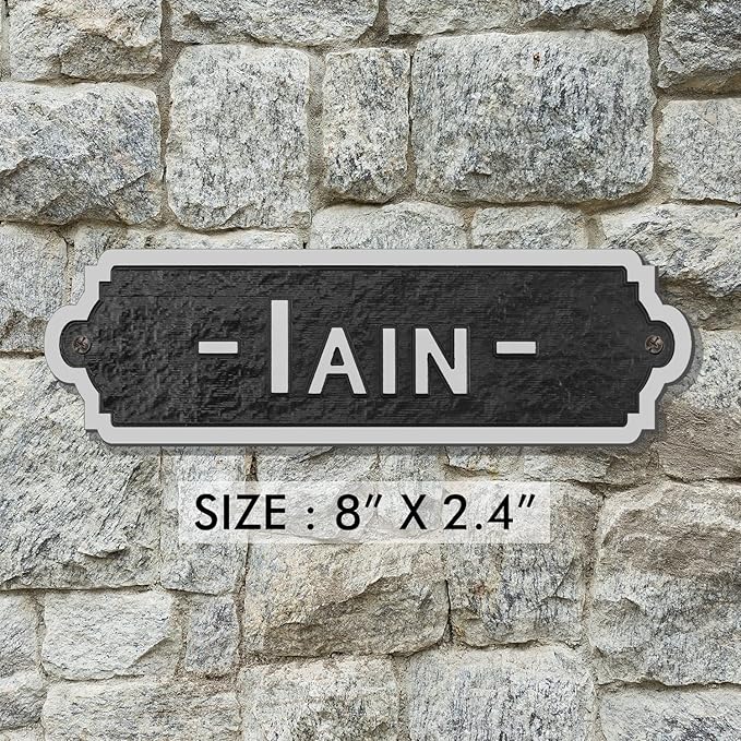 Acrylic Horse Stall Name Plate, 2.4" x 8" Personalized Stall Signs, UV Protected, Custom Pet Name Sign, All Weather Adhesive, Mounting (Silver, Style 4)