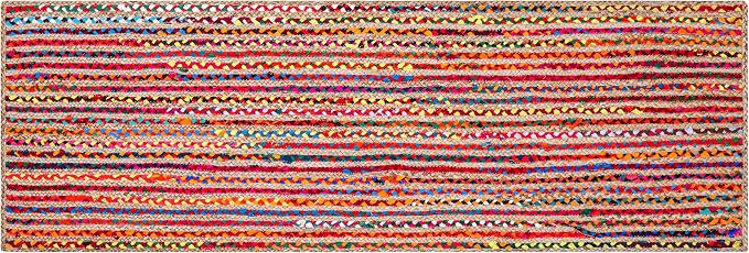 Hausattire Bohemian Braided Runner Rug 2'x6'