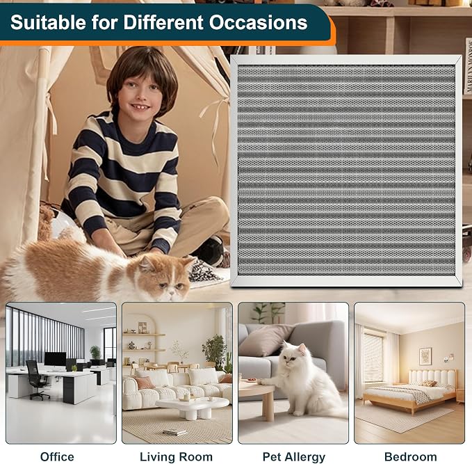 16x20x1 Reusable Air Filter, MERV 8, Permanent Electrostatic Air Filter