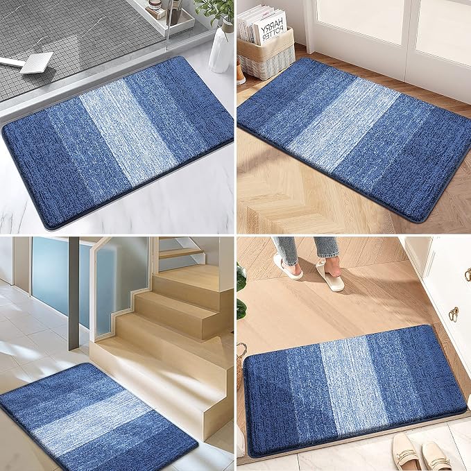 Kitinjoy Indoor Outdoor Door Mat, 45x27 Non-Slip Absorbent Dirt Trapper
