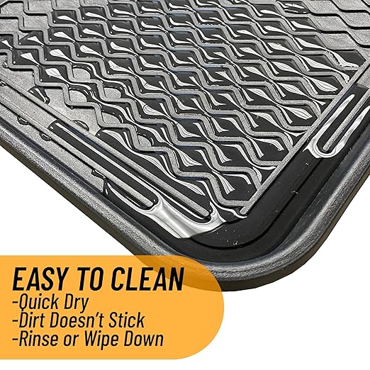 Ottomanson 15" x 30" Multi-Purpose Boot Tray – Waterproof Shoe & Pet Feeding Spill Tray, Litter Box & Pee Pad Holder, Painting & Planting Mat, 1.2" Raised Edge Floor Protection