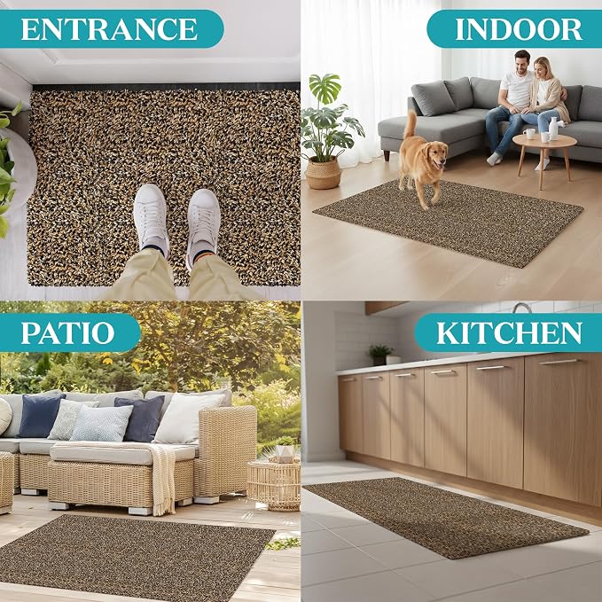 Premium Microfiber Indoor Door Mat – 36"x72" Washable Entry Mat, Waterproof