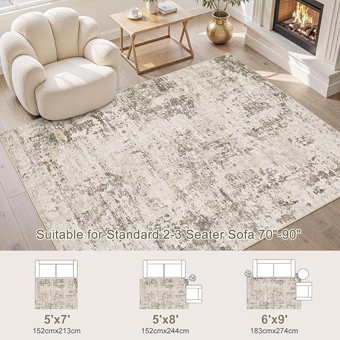 UERMEI 5x7 Area Rug Living Room Rugs