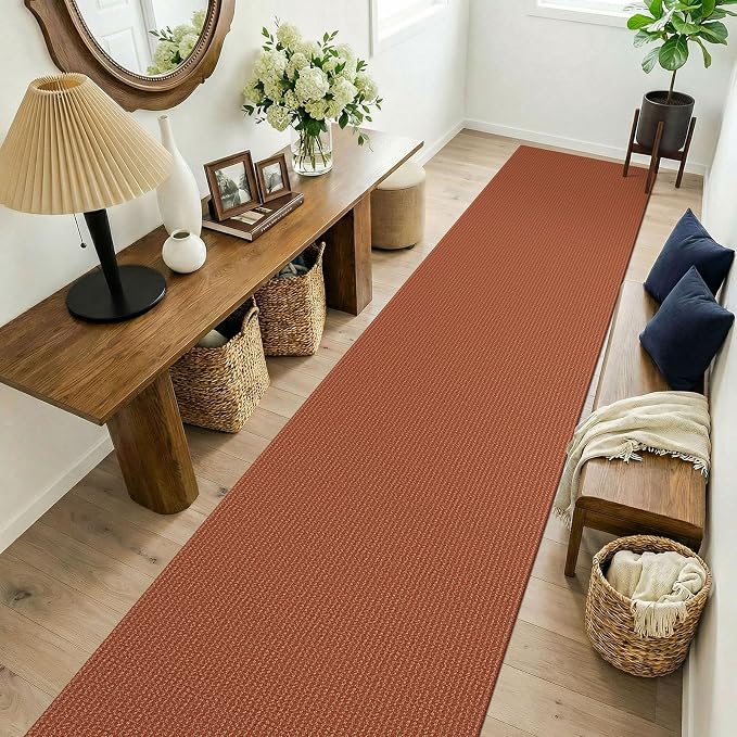 KOZYFLY Orange 2.5'x14' Runners Rugs