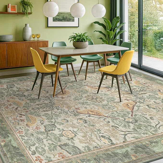 Boho Dining Room Rugs for Under Table 9x12