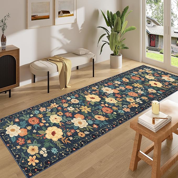 DUKINO 2x8 Runner Rug for Hallway, Washable Kitchen Runner Rug