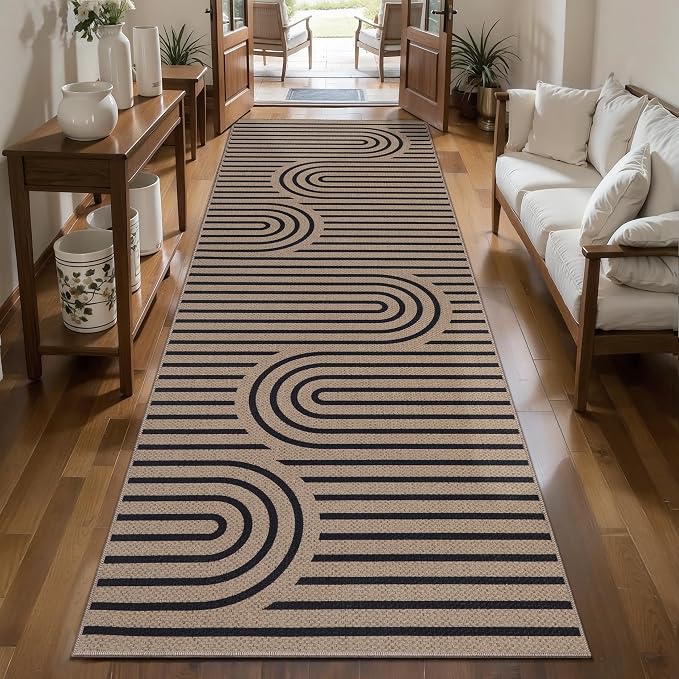Tangsoo Modern Easy Jute 2.6x8 Washable Runner Rug