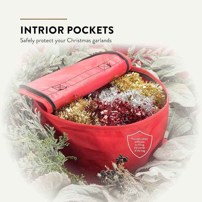 ZOBER Christmas Wreath Storage Container 24 Inch