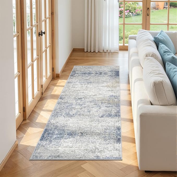 3x6 Runner Rug Non Slip, Thin Entryway Washable Rug