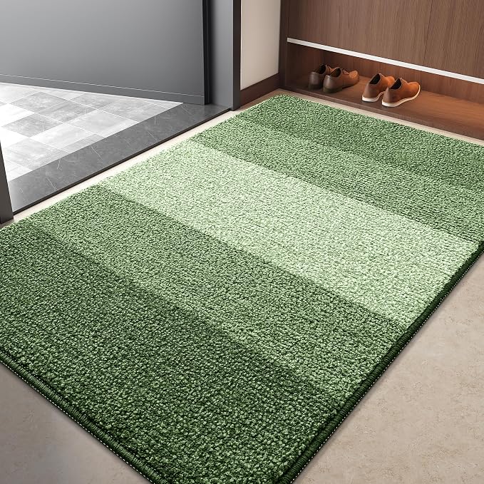 Kitinjoy Indoor Outdoor Door Mat, 40x32 Non-Slip Absorbent Dirt Trapper