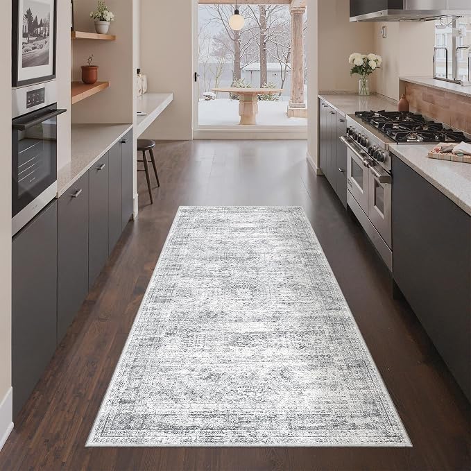 3x6 Runner Rug Non Slip, Thin Entryway Washable Rug