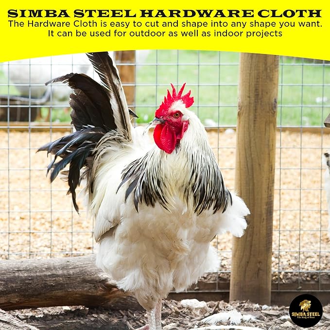 48” x 100 FT Hardware Cloth 1 inch Mesh 16 Gauge, Hot Dip Galvanised Wire Mesh, Rust Proof, Welded Cage Wire Rolls for Garden, Fence, Chicken, Rabbit, Pet Enclosures